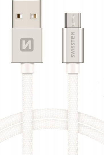 Swissten Regular USB 2.0 to micro USB Cable Γκρι 2m (71522303) 1τμχ