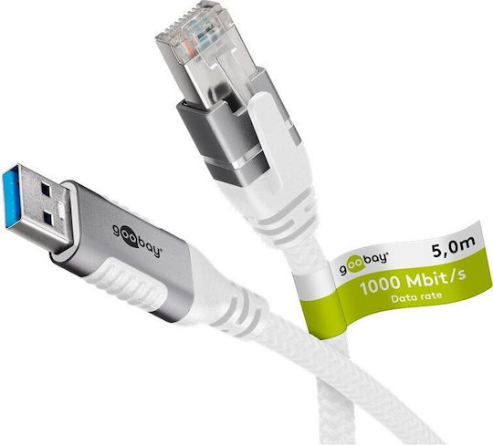 Goobay Редовна USB 2.0 до микро USB кабел Бял 5м (74161) 1бр