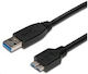 PremiumCord Редовна USB 2.0 до микро USB кабел Черен 0.5м 1бр