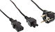 InLine Schuko / IEC C13 / IEC C5 - Schuko / IEC C13 / IEC C5 Cable 2m Black (16653D)