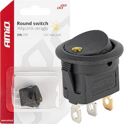 AMiO On-Off switch Pushbutton Yellow 1pcs