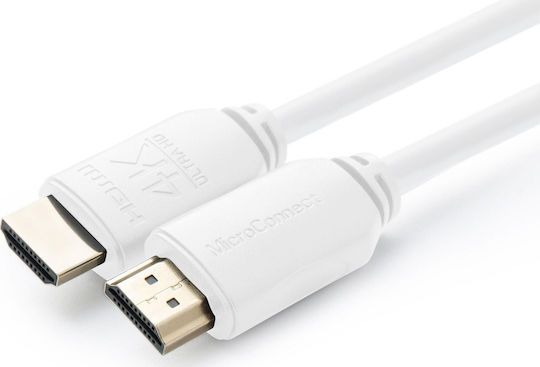 Microconnect Cable HDMI male - HDMI male 1m White