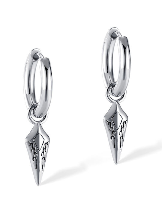 Men's Hoop Earrings Shield Stainless Steel Tribute 0130553701