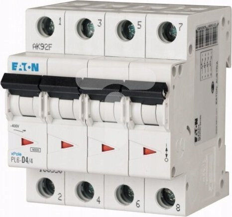 Eaton Leitungsschutzschalter 4p C 4a 6ka AC PL6-C4/4 166527