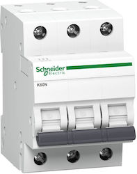 Schneider Electric Αυτόματη Ασφάλεια 63A Τριπολική AC A9K02363