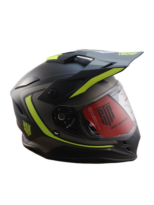STR Enduro Tourer Γκρι/Κίτρινο Κράνος Μηχανής M...