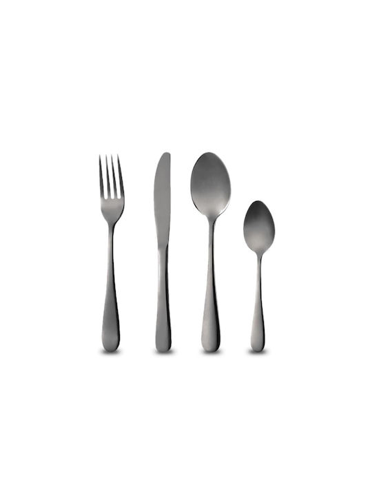 Bergner Munich Cutlery Set Stainless Black 24pcs