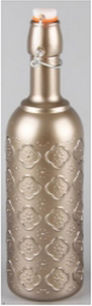 Bottle Water Glass with Screw Cap Gold 750ml