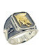 Herren Ring aus Silber Vergoldet