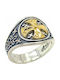 Herren Ring aus Silber Vergoldet