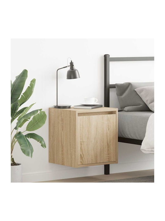 Wooden Sonoma Oak Bedside Tables 2 Pieces 38x34x40cm