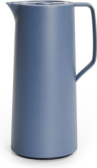 Emsa Quick-press Κανάτα Θερμός Γυάλινο / Πλαστικό 1lt Μπλε