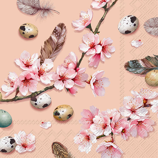 Decoupage-Serviette 1 Stück Kirschblüten-Eier
