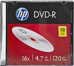 HP Презаписваеми DVD-R 4.7GB 10 бр HP Презаписваеми DVD-R 4.7GB 10 бр