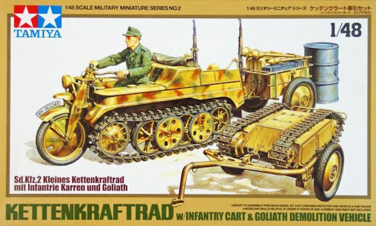 Tamiya Φιγούρα Μοντελισμού Kettenkraftrad Infantry Cart & Goliath Demolition Vehicle 1:48 32502