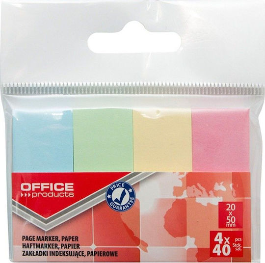 Office Products Bookmarks Indexing Office Products Paper 20x50mm 4x40 Card Hanger Mix of Pastel Colors