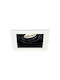 Braytron Square Metallic Recessed Spot White 10x10cm. 1pcs