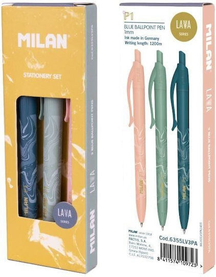 Milan Στυλό Ballpoint 3τμχ