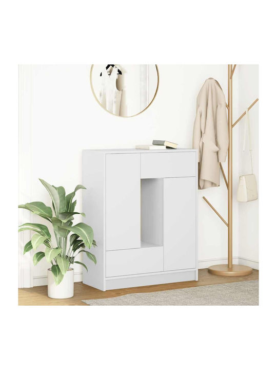 Wooden Chest of Drawers White 73x31x90cm