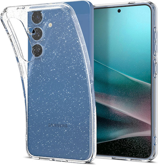 Spigen Liquid Crystal Umschlag Rückseite Silikon / Gehärtetes Glas 0.3mm Transparent (Galaxy S25+)