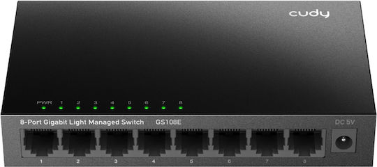 Cudy GS108E v1 Managed L2 Switch με 8 Θύρες Gigabit (1Gbps) Ethernet