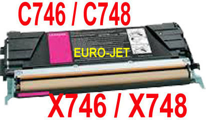 Compatible Toner Lexmark Magenta C746 C748 X746 X748 7k Lexc746m