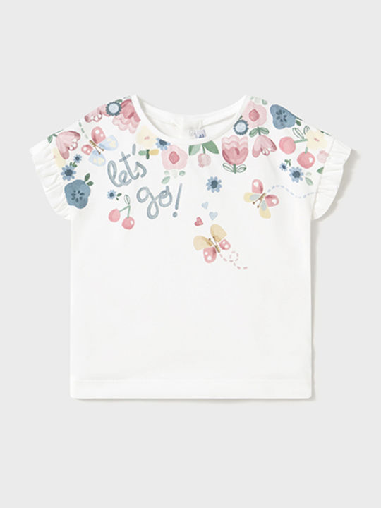 Mayoral Παιδικό T-shirt Λευκό
