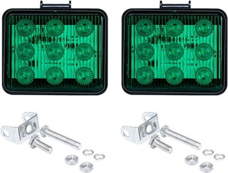 Τεμ Zs-7013 3 Ιντσών 9led Αδιάβροχο Στροβοσκοπικό Φως Αυτοκινήτου Φορτηγού Προειδοποιητικό Φως Πράσινο Φως