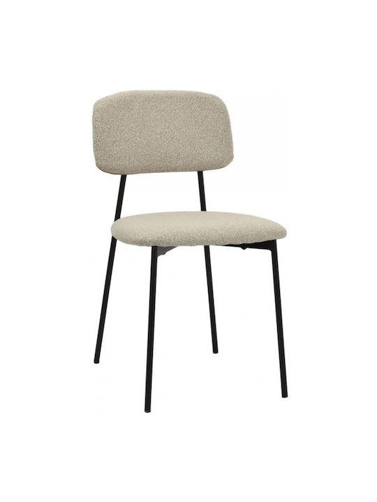 Metal Chair Nextdeco Rosa Beige H81x47x52cm