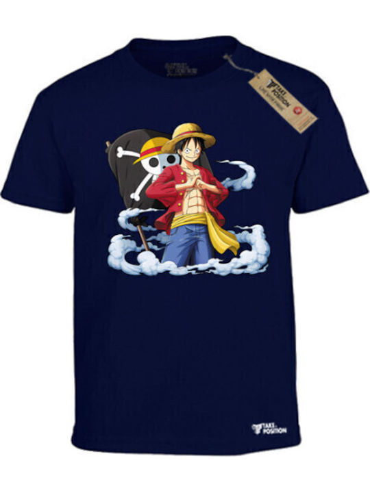 Παιδικό T-shirt Μπλε σκούρο Navy H-cool One Piece Monkey D.luffy