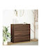 Wooden Chest of Drawers Coffee 80x35x80cm