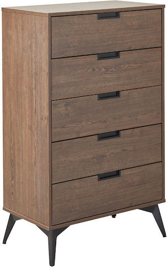 Comoda pentru Dormitor Nuez cu 5 sertare Nuci 72x39x117buc Comoda pentru Dormitor Nuez cu 5 sertare Nuci 72x39x117buc