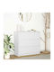 Wooden Chest of Drawers White 80x35x80cm