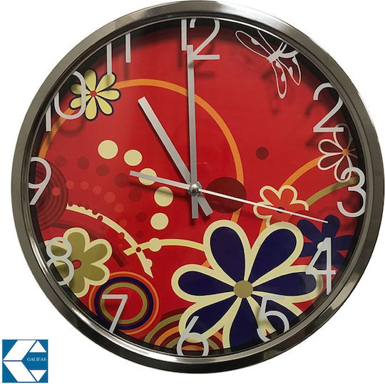 Galifas Wanduhr Metallisch Mehrfarbig Ø34cm