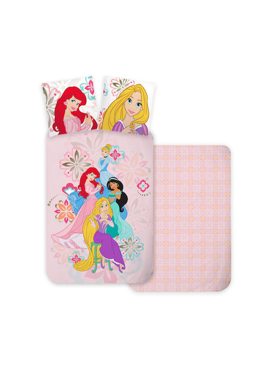 Disney Princess Set Kids Duvet Cover Single wit...