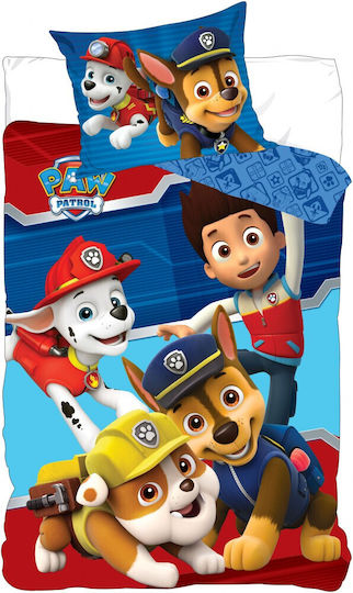Paw Patrol Set Kinderbettbezug Einzel mit Kissenbezug 100x135cm