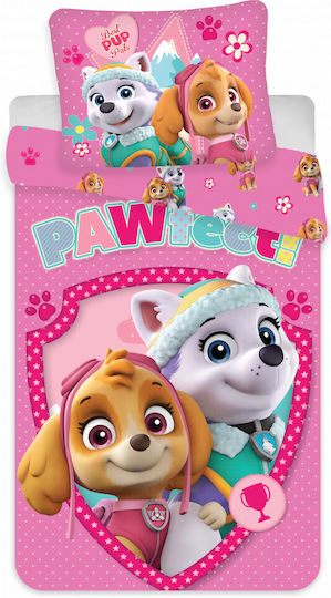 Paw Patrol Set Kinderbettbezug Einzel mit Kissenbezug 100x135cm