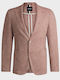 Summer Men’s Suit Jacket with Regular Fit Dark Orange