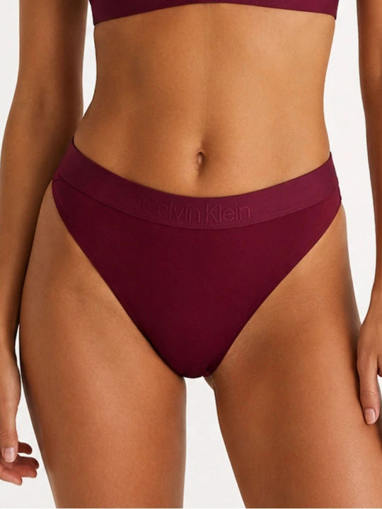 Calvin Klein Bikinihosen Brasil Hohe Taille Fla...