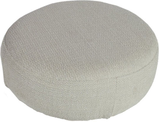 Suport pentru Picioare Tapițat cu Material Bouclé Ponpon Bej 70x70x30 cm