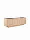 Liberta TV-Ständer Cubius aus Holz & Glas Natur M182xT39xH59cm