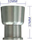 Maxeed Schalthebelmanschettenadapter Verlängerung Edelstahl 32*37mm Silber 21750