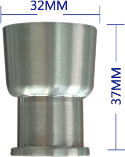 Maxeed Schalthebelmanschettenadapter Verlängerung Edelstahl 32*37mm Silber 21750
