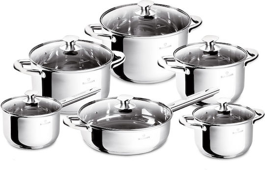 Blaumann Blaumann Kochgeschirr-Set aus Rostfreiem Stahl 6 Töpfe & Pfannen Sets