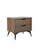 Nachttisch Nuez Metall Braun 58x39x55cm