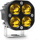 Strobe Squareς Waterproof Headlights Car LED Mitsubishi Pick-up Nissan PickUp 20W 3cm with Yellow Lighting 1pcs