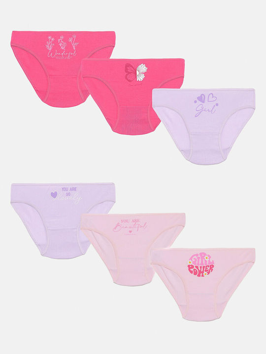 Pretty Baby Set of Kids' Briefs Pink 6pcs