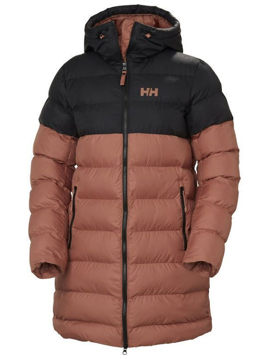 Active Damen Puffer Jacke für Winter Braun