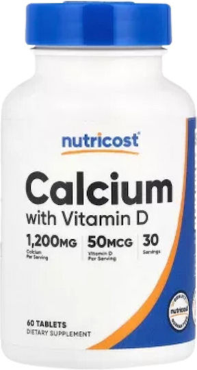 Nutricost Calcium With Vitamin D3 60 ταμπλέτες