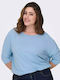 Damen Bluse mit 3/4 Ärmel Sky Blue